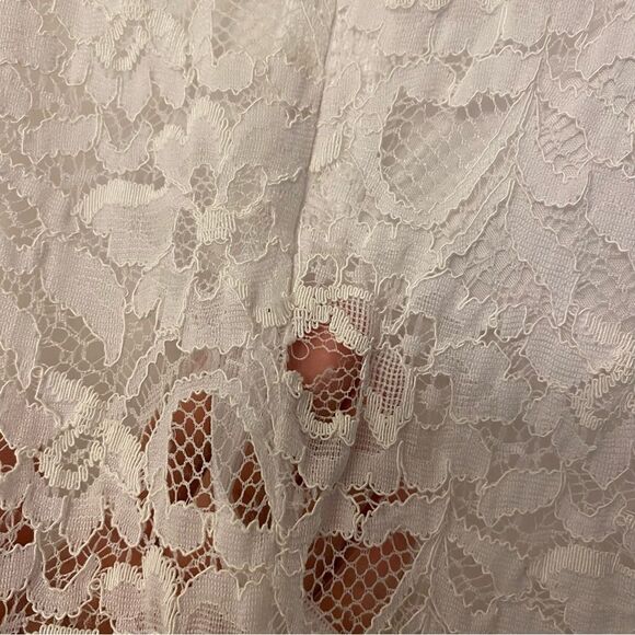 Girls long sleeve white lace dress-6/7yr - Picture 6 of 8